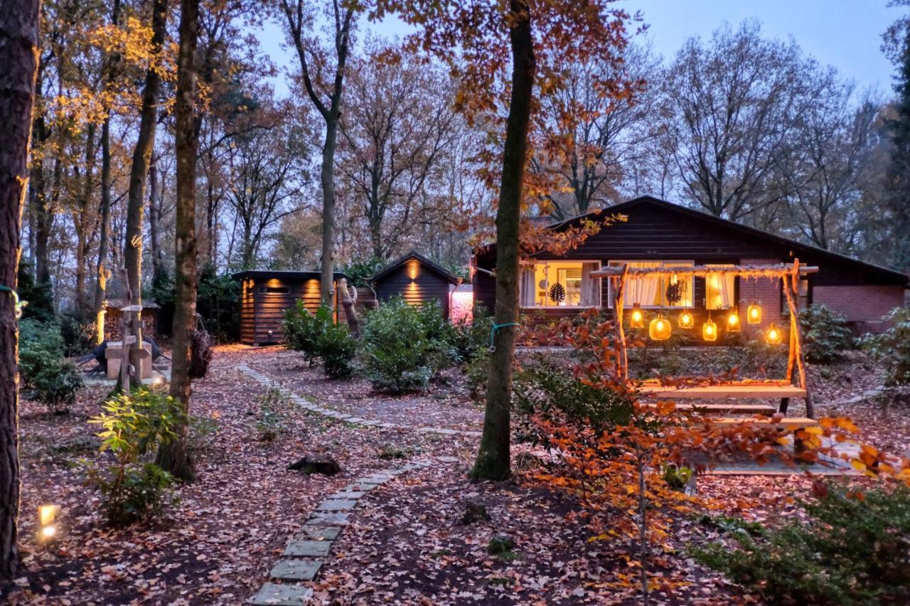 Lodge In Een Bosrijke Omgeving Met Hottub & Sauna Opt Rheezerveen Экстерьер фото